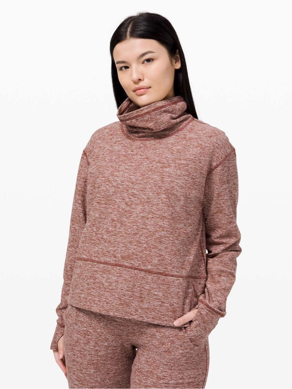 Lululemon Ready to Rulu Fleece Pullover
Heathered Savannah Size 8